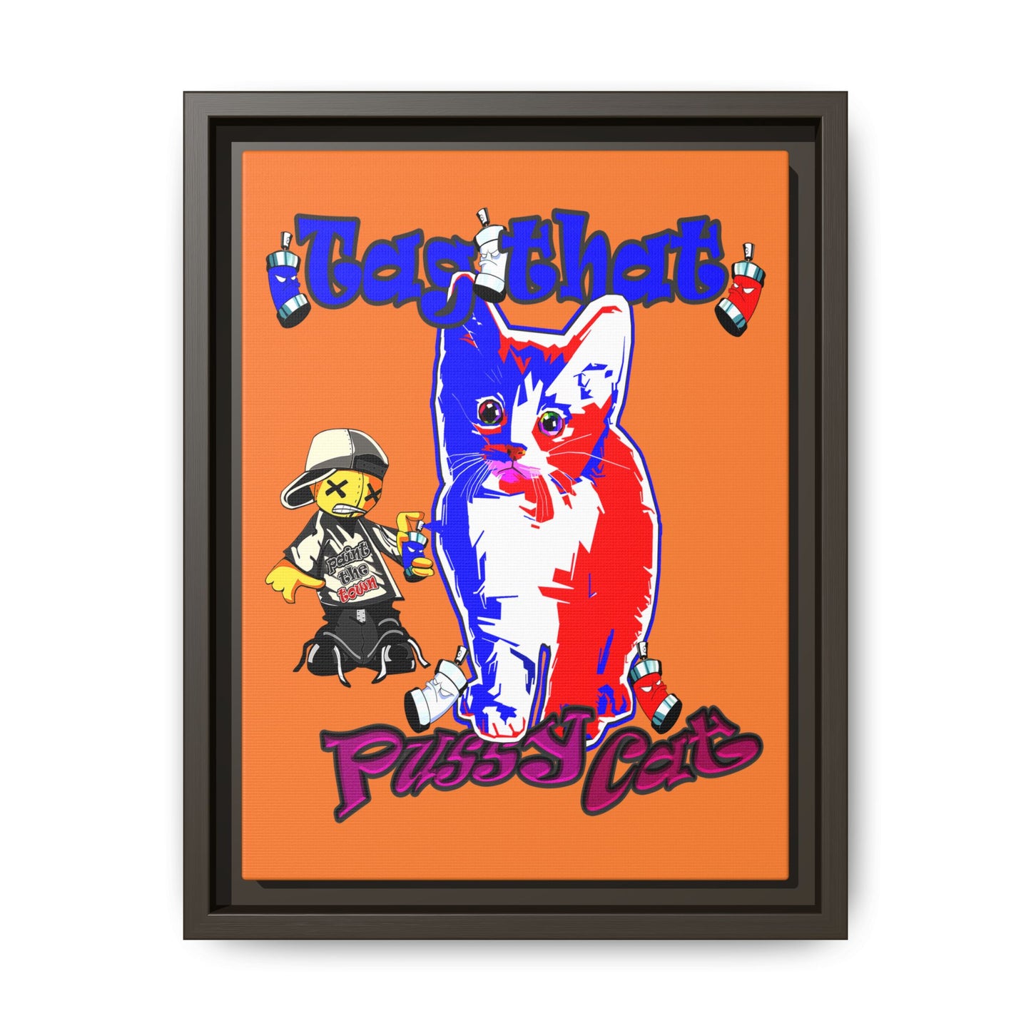 tag that - framed canvas art (crusta)