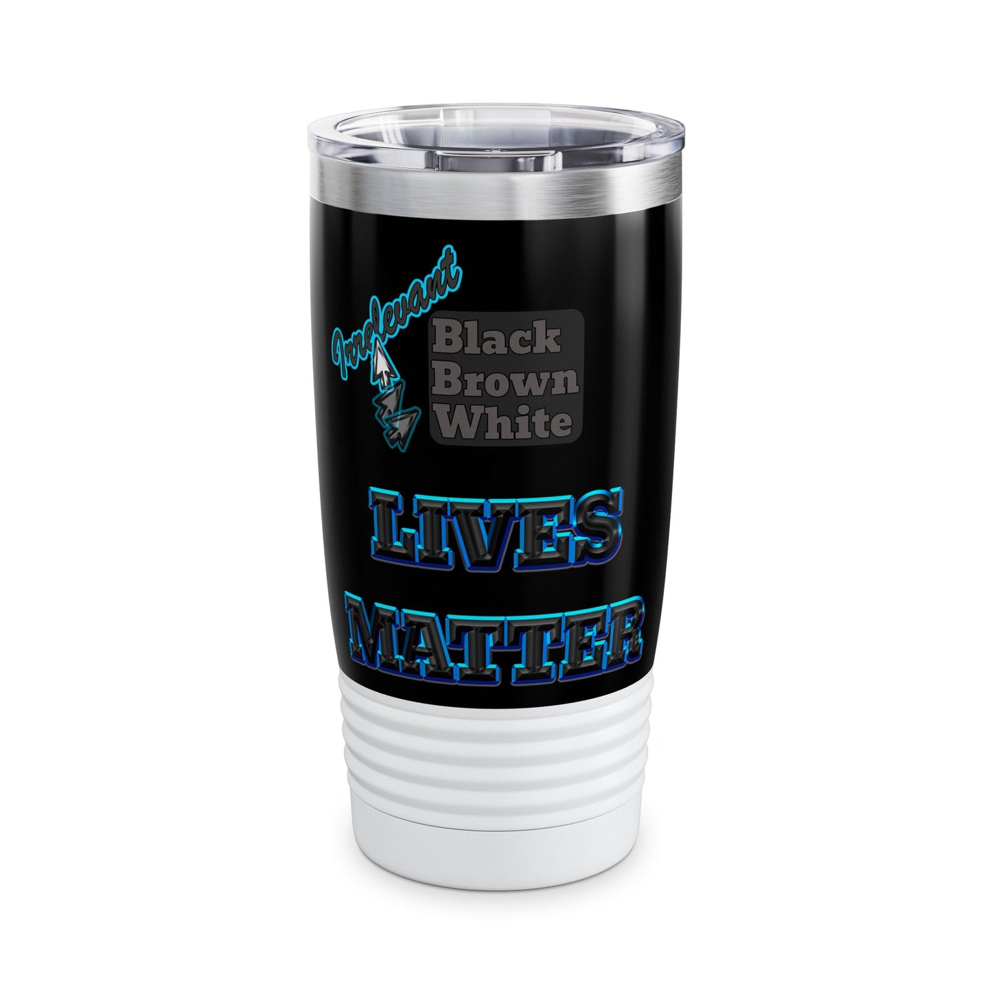 irrelevant - Ringneck Tumbler, 20oz (black)