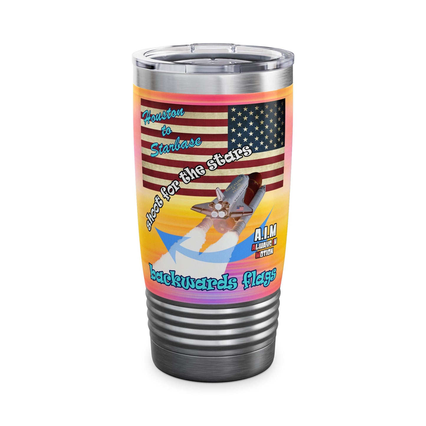 shoot for the stars - Ringneck Tumbler, 20oz (color blur)