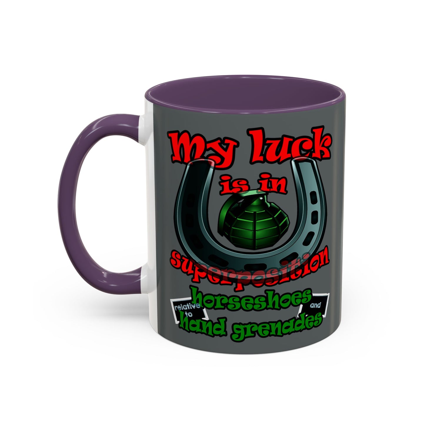 my luck - Accent Mug (dark grey)