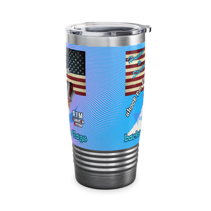 shoot for the stars - Ringneck Tumbler, 20oz (light blue-purple wave)