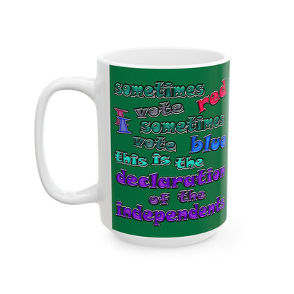 declaration of the independents - White Mug (dark green)