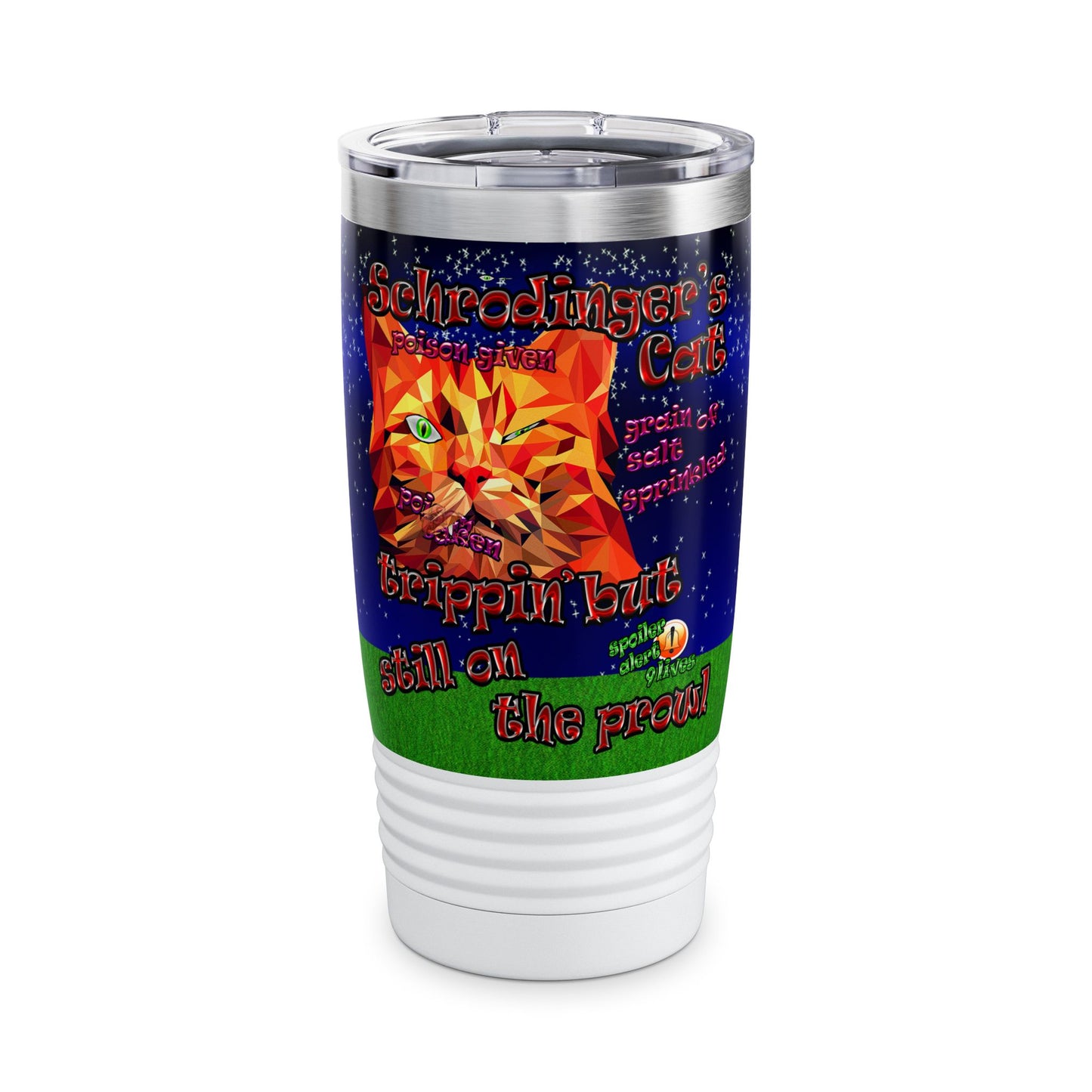 schrodinger's cat - Ringneck Tumbler, 20oz ('snoops' background)