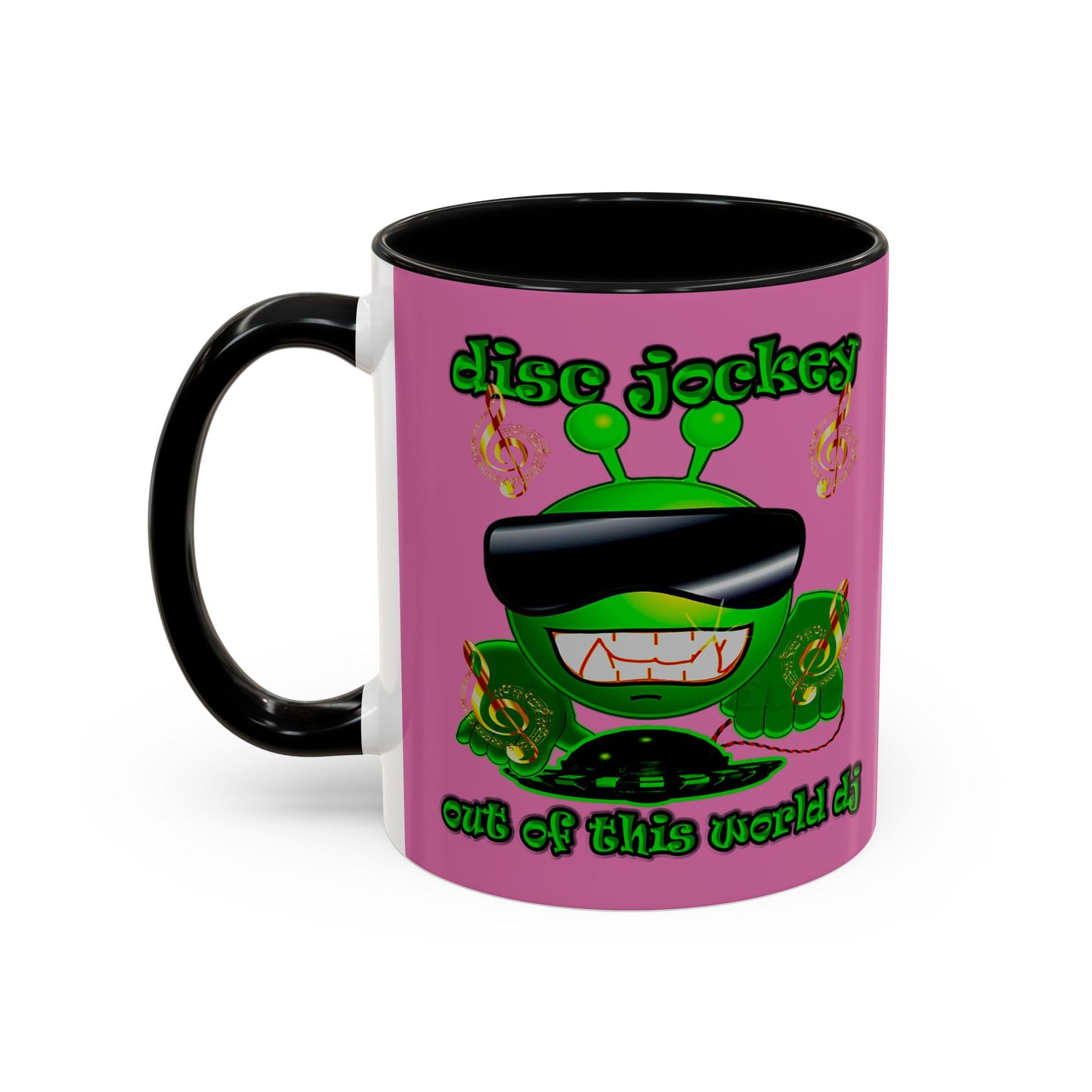 disc jockey - Accent Mug (light pink)