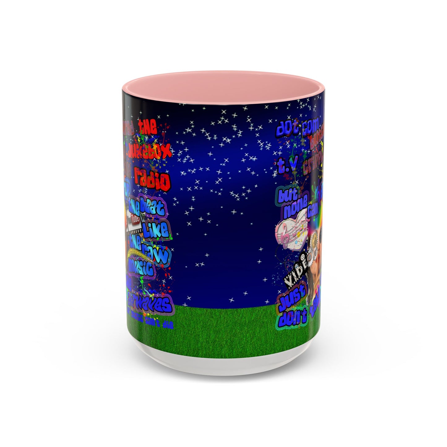 drop the beat - Accent Mug ('snoops' background)