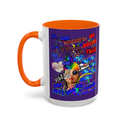 drop the beat - Accent Mug (purple)