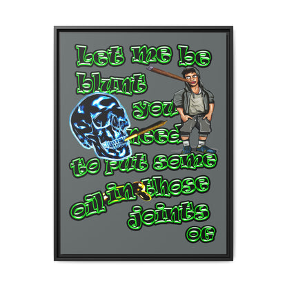 og - framed canvas art (dark grey)