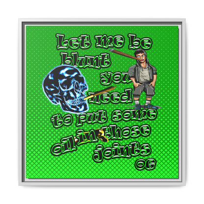 og - framed canvas art (logo green)