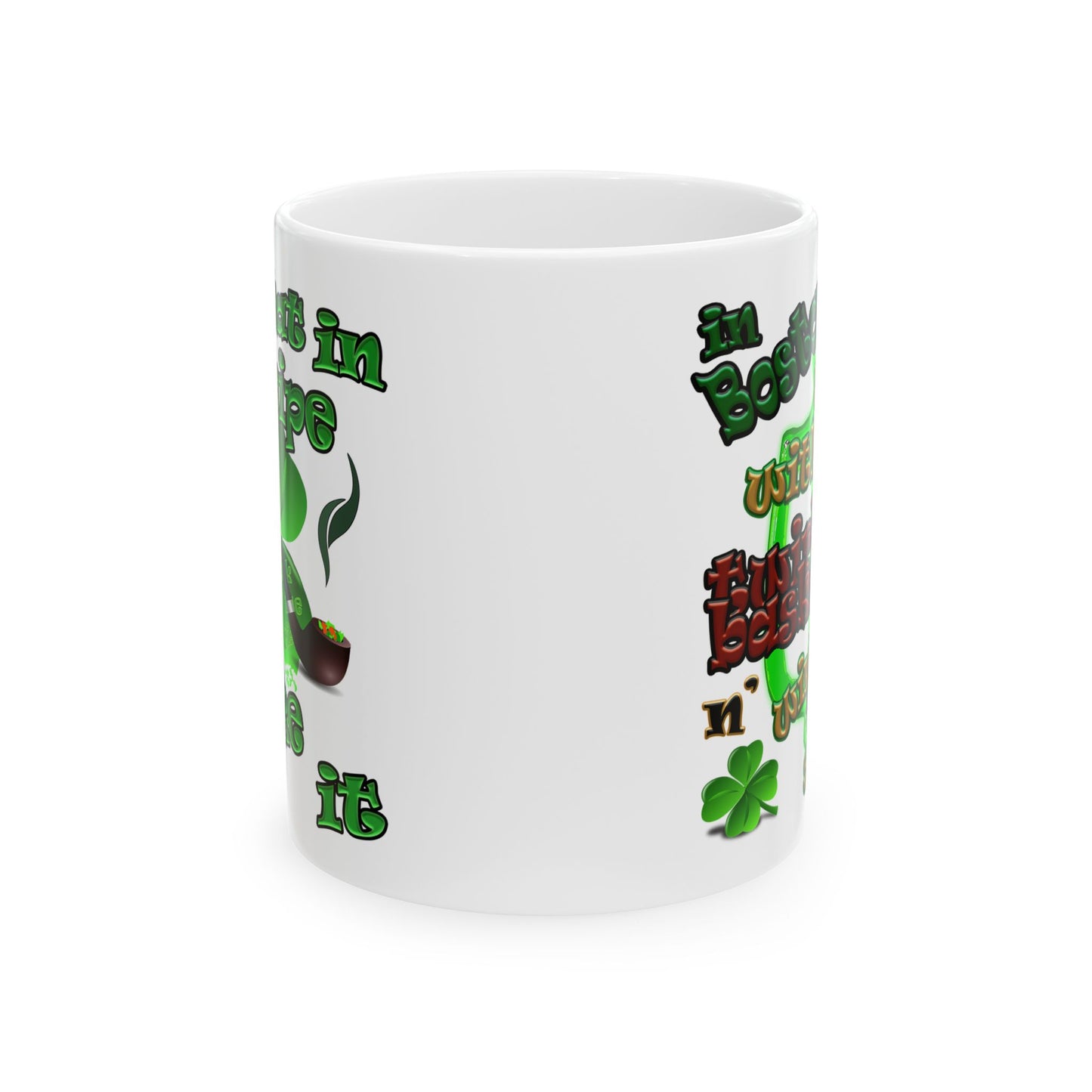 celtics logo - White Mug