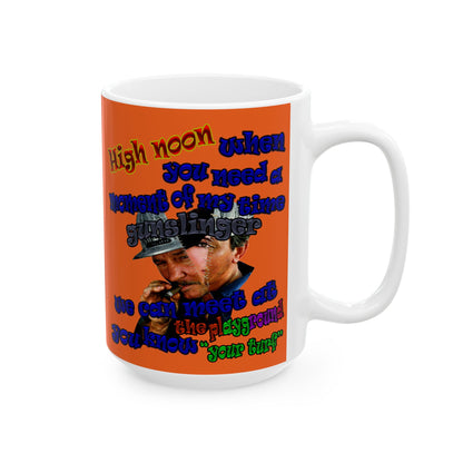 high noon - White Mug (orange)