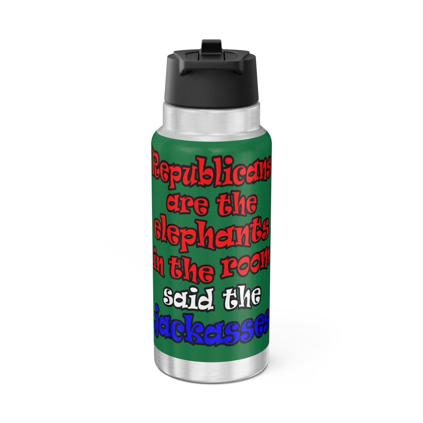 donkeys and elephants - Gator Tumbler, 32oz (dark green)