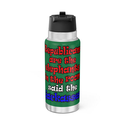 donkeys and elephants - Gator Tumbler, 32oz (dark green)