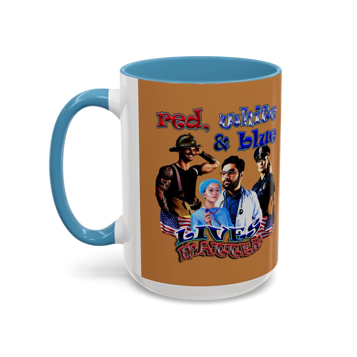 rw&b lives matter - Accent Mug (light brown)