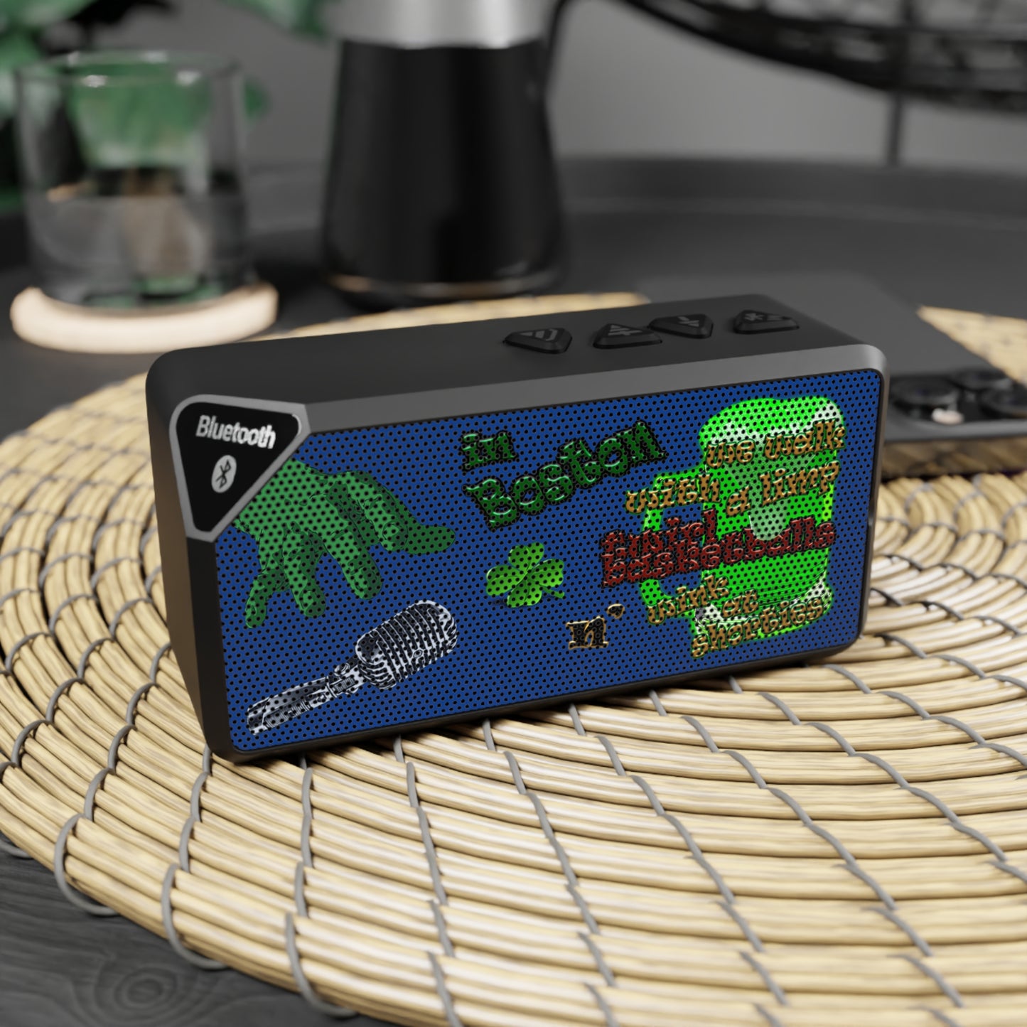 celtics logo - Jabba Bluetooth Speaker (dark blue)