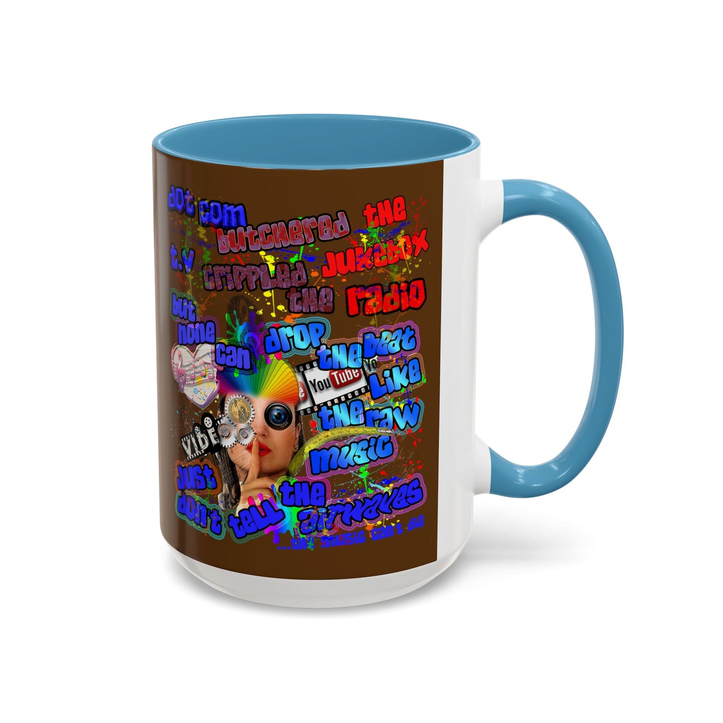 drop the beat - Accent Mug (brown)