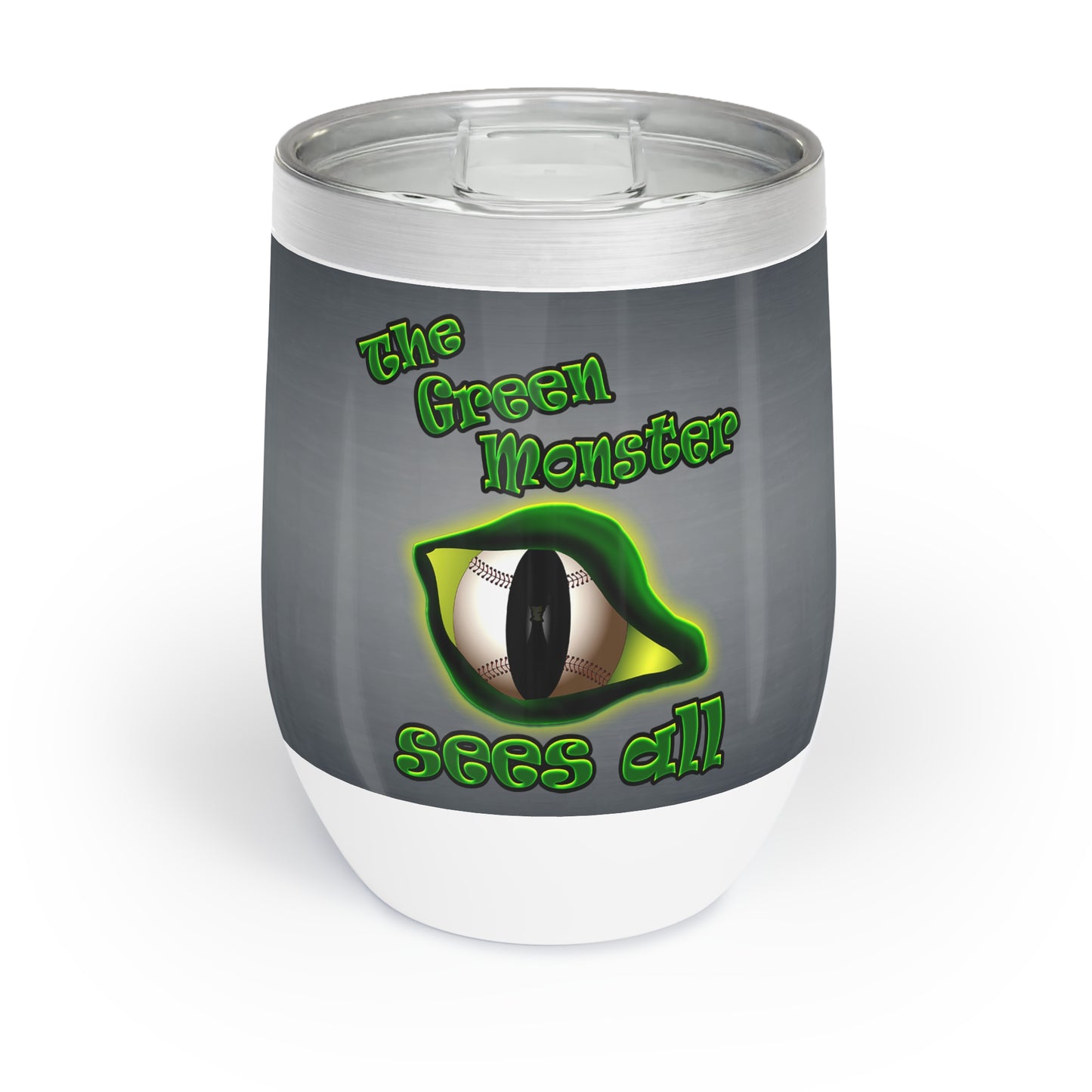 green monster - Chill Wine Tumbler (grey-light grey)