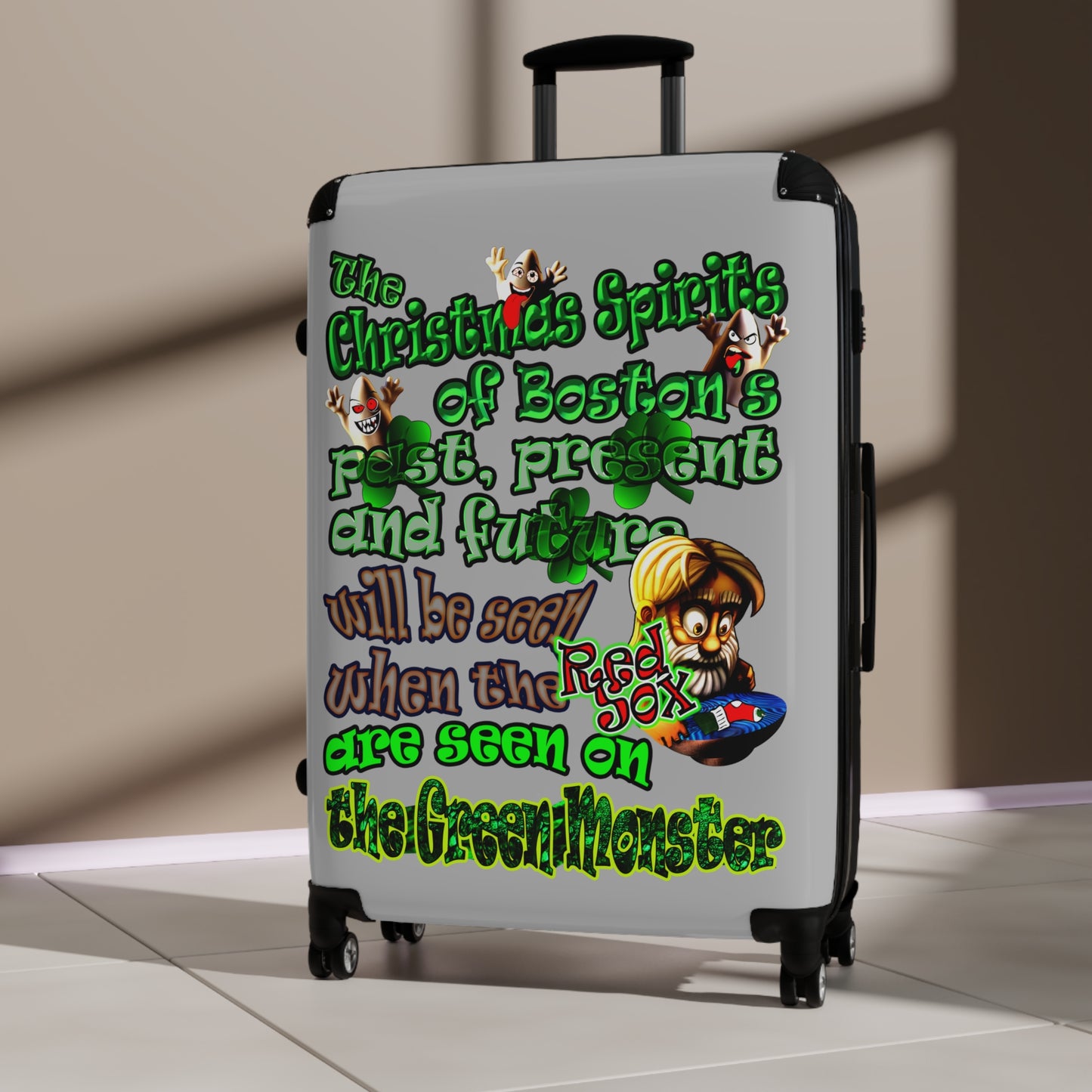 christmas spirits of boston - Suitcase (light grey)