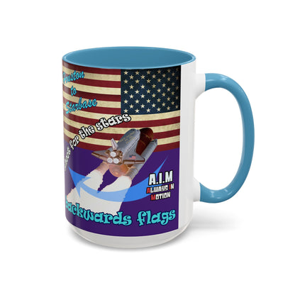 shoot for the stars - Accent Mug (purple)
