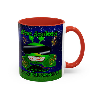 disc jockey - Accent Mug ('snoops' background)