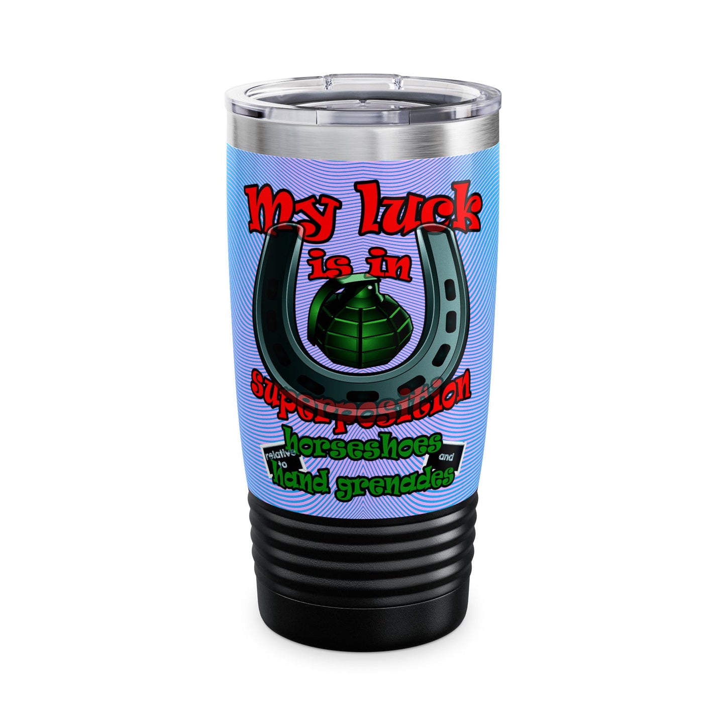 my luck - Ringneck Tumbler, 20oz (light blue-purple wave)