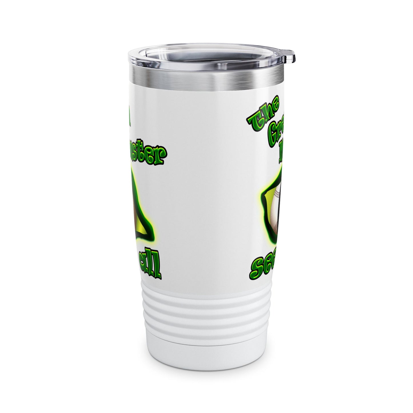 green monster - Ringneck Tumbler, 20oz (white)