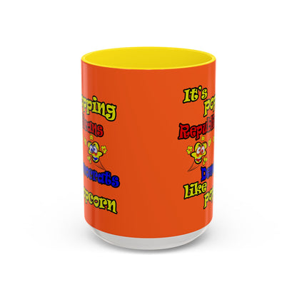 popping like popcorn - Accent Mug (orange)