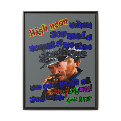 high noon - framed canvas art (dark grey)