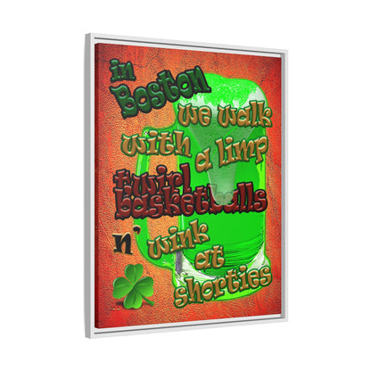 celtics logo - framed canvas art (burnt orange)