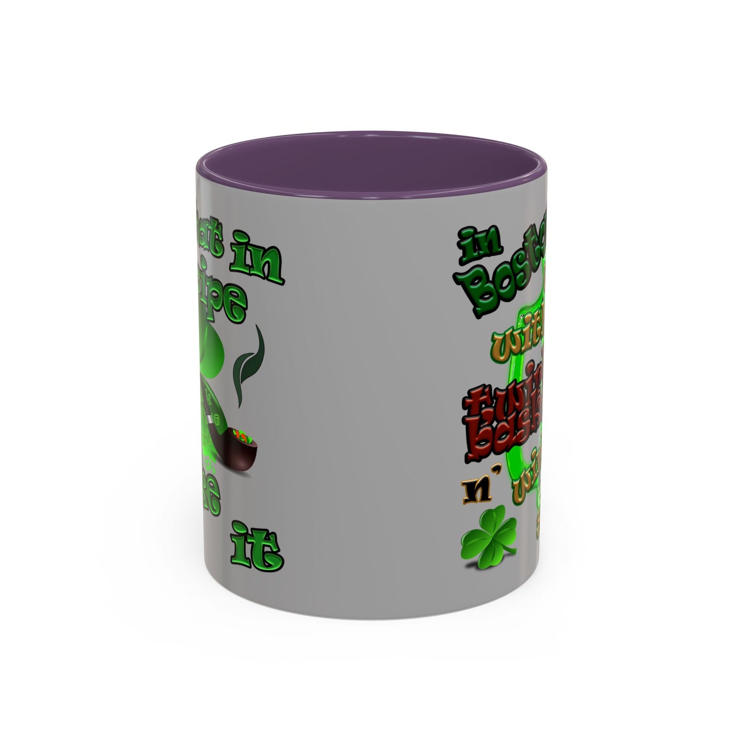 celtics logo - Accent Mug (light grey)