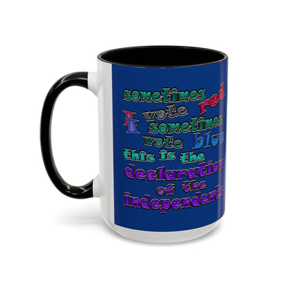 declaration of the independents - Accent Mug (dark blue)