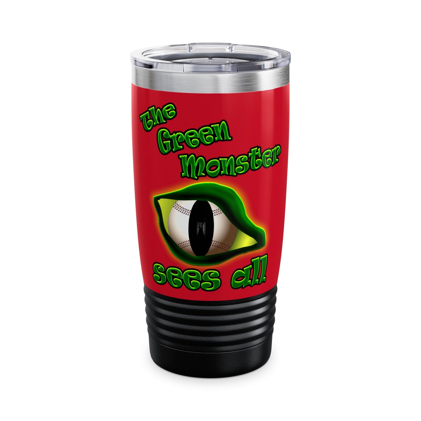green monster - Ringneck Tumbler, 20oz (dark red)