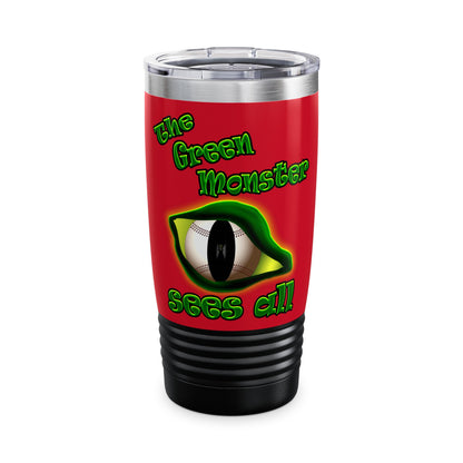 green monster - Ringneck Tumbler, 20oz (dark red)