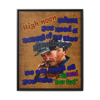 high noon - framed canvas art (brown papyrus)