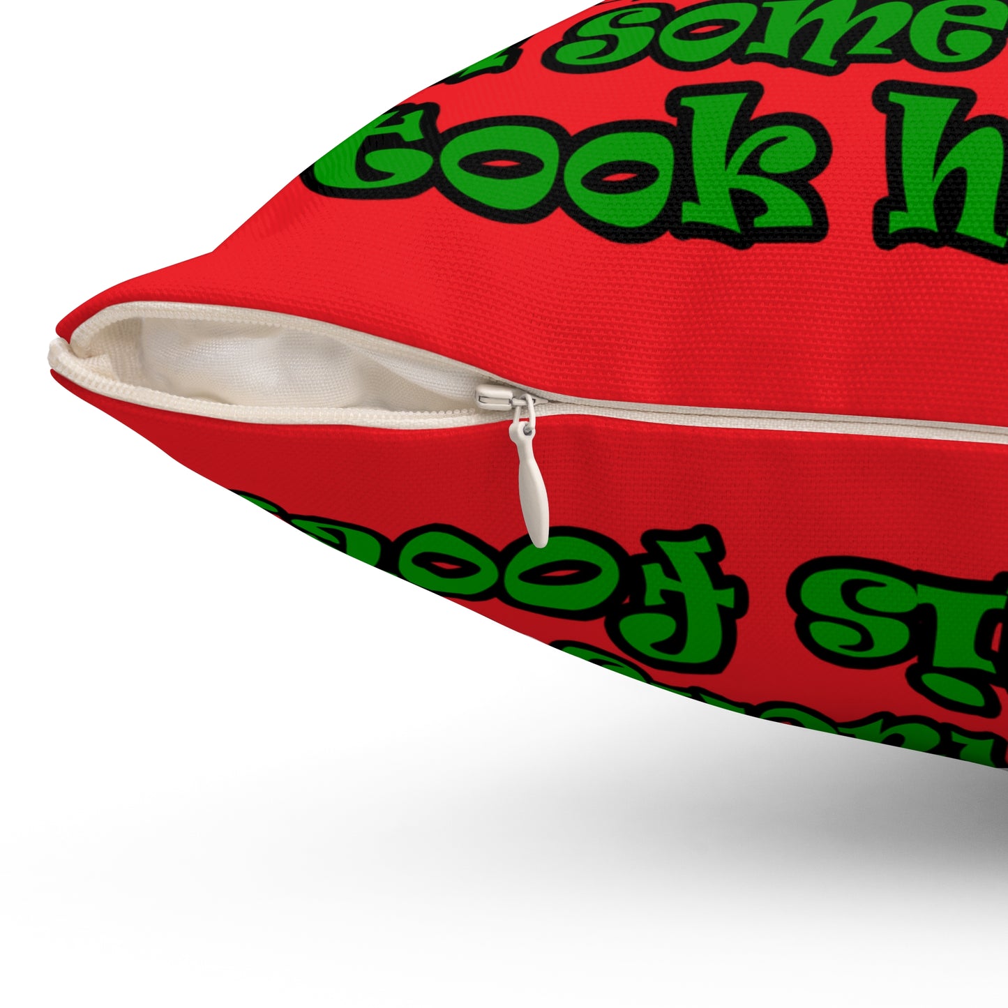 turtle race - Spun Polyester Square Pillow - (red)