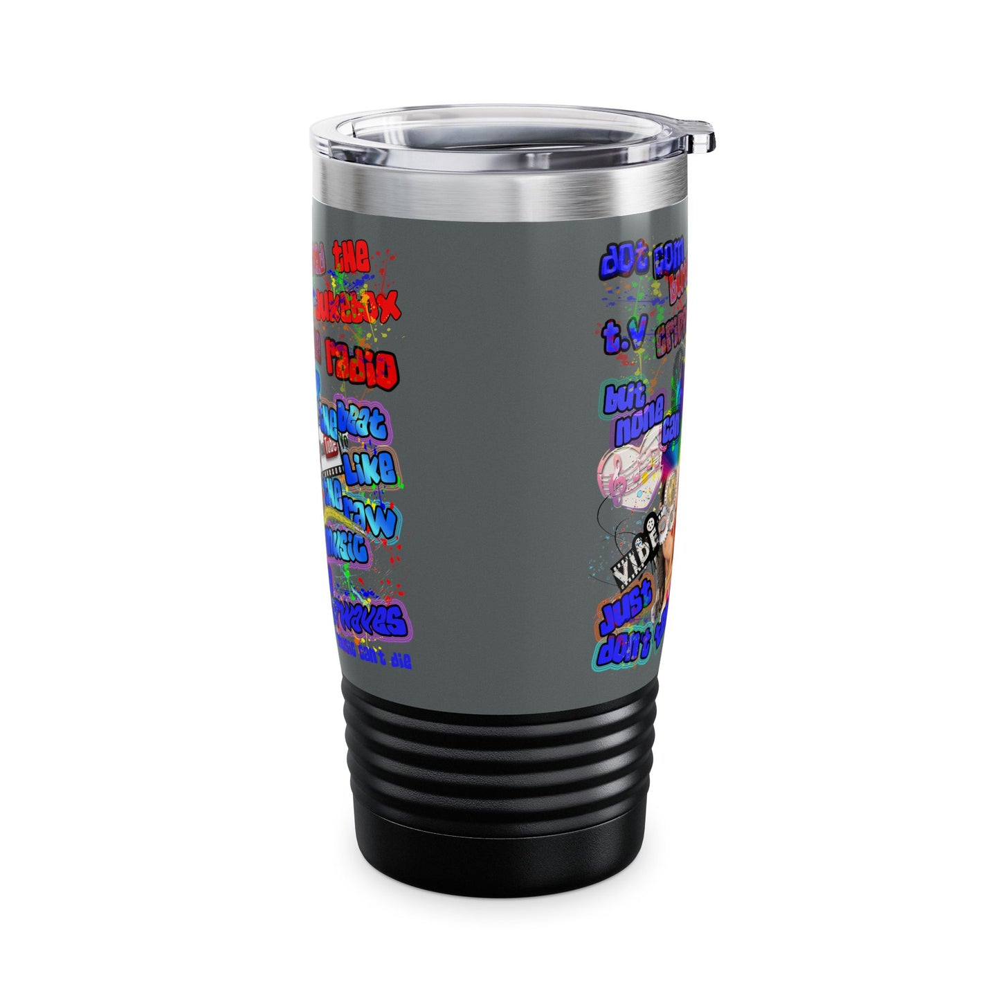 drop the beat - Ringneck Tumbler, 20oz (dark grey)