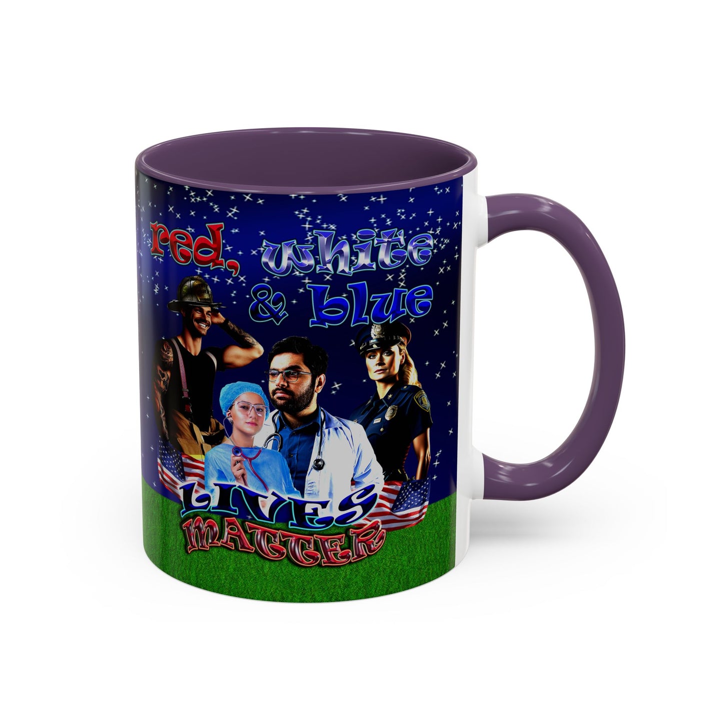 rw&b lives matter - Accent Mug ('snoops' background)