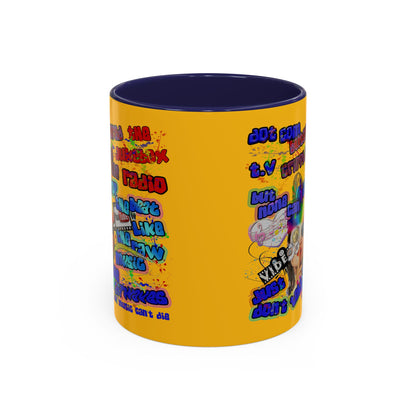 drop the beat - Accent Mug (yellow)