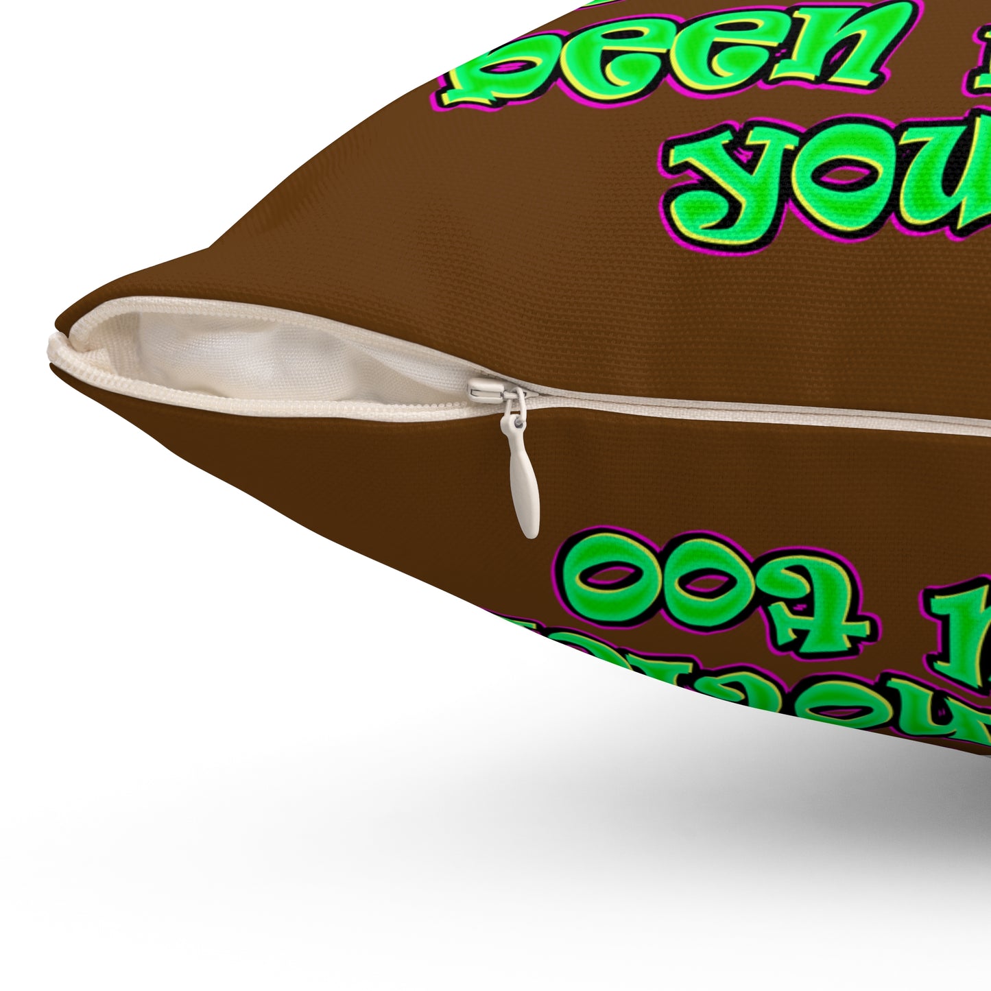 noticed you noticing - Spun Polyester Square Pillow - (brown)