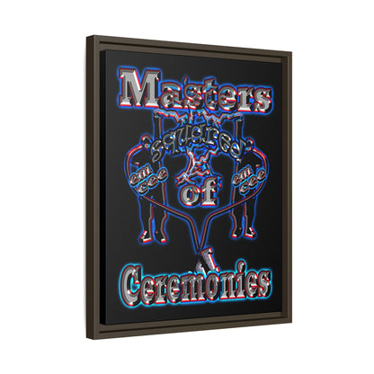 em cee squared - framed canvas art (black)