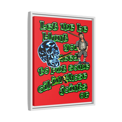 og - framed canvas art (red)