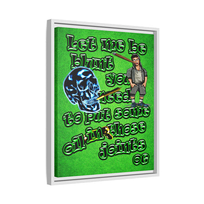 og - framed canvas art (green turf)