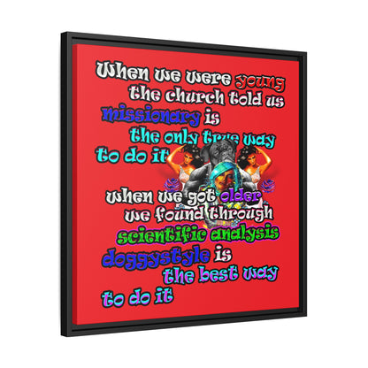 doggystyle - framed canvas art (red)