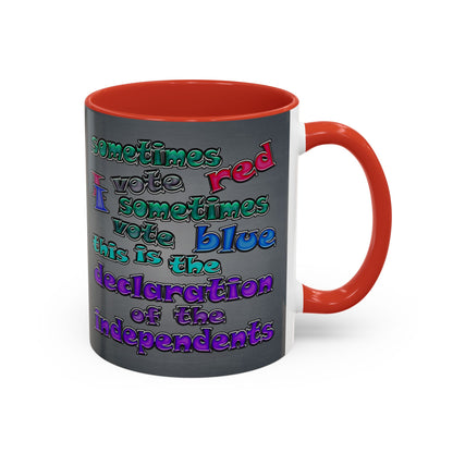 declaration of the independents - Accent Mug (grey-light grey)