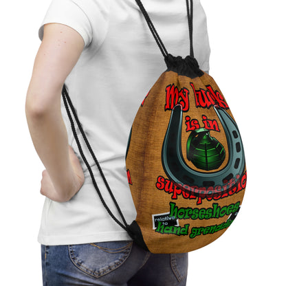 my luck - Drawstring Bag (dichromatic brown papyrus)