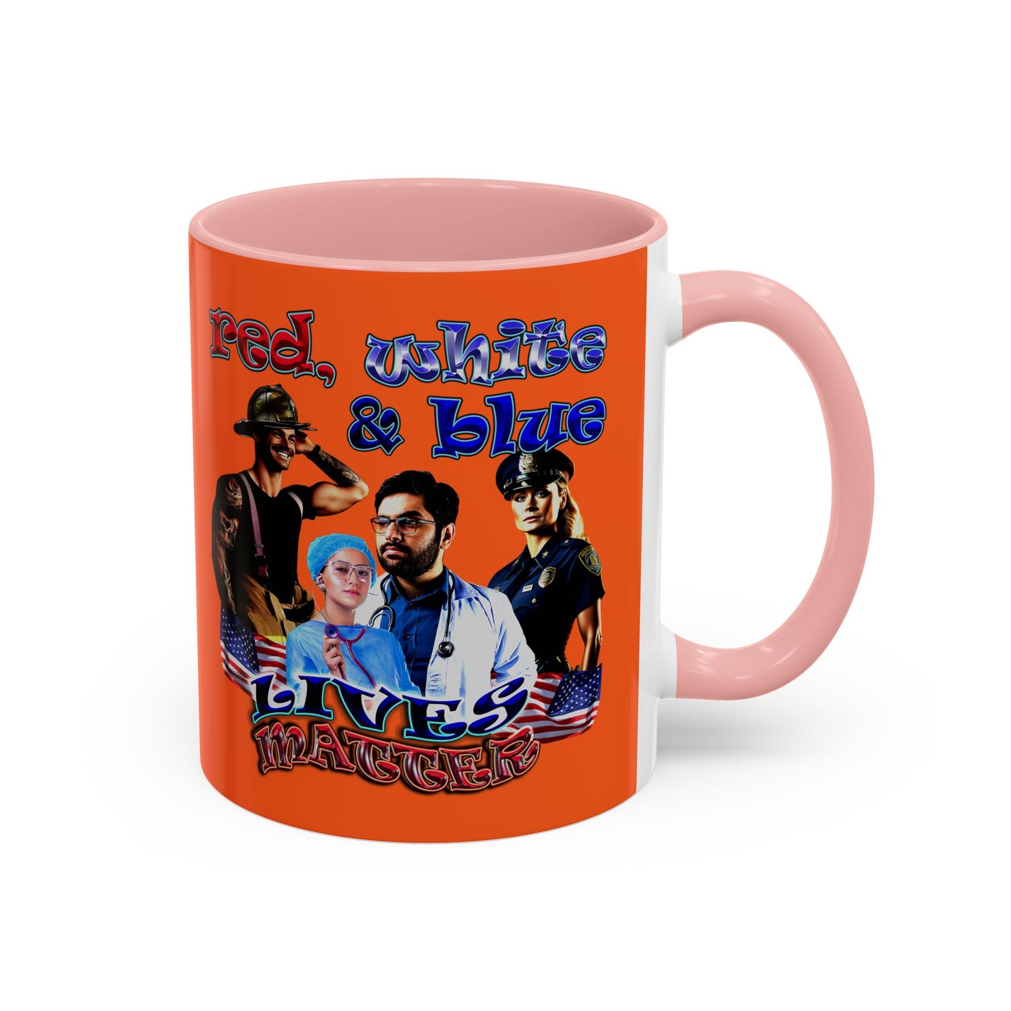 rw&b lives matter - Accent Mug (orange)