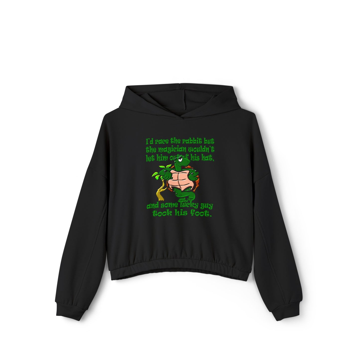 turtle race - Women's Cinched Bottom Hoodie