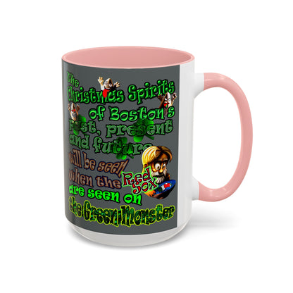christmas spirits of boston - Accent Mug (dark grey)
