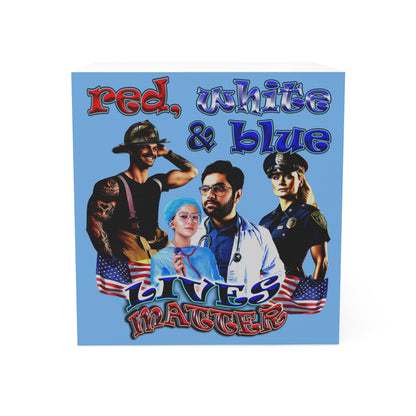 rw&b lives matter - note cube (light blue)