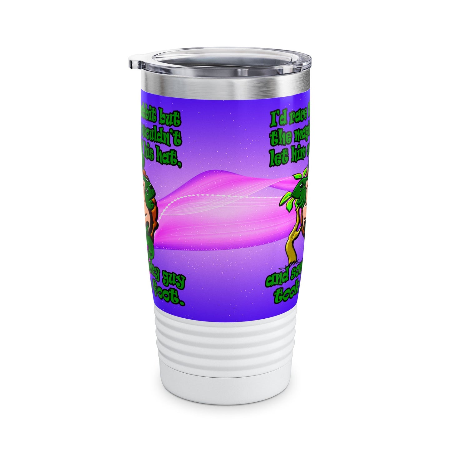 turtle race - Ringneck Tumbler, 20oz (purple-pink wave)