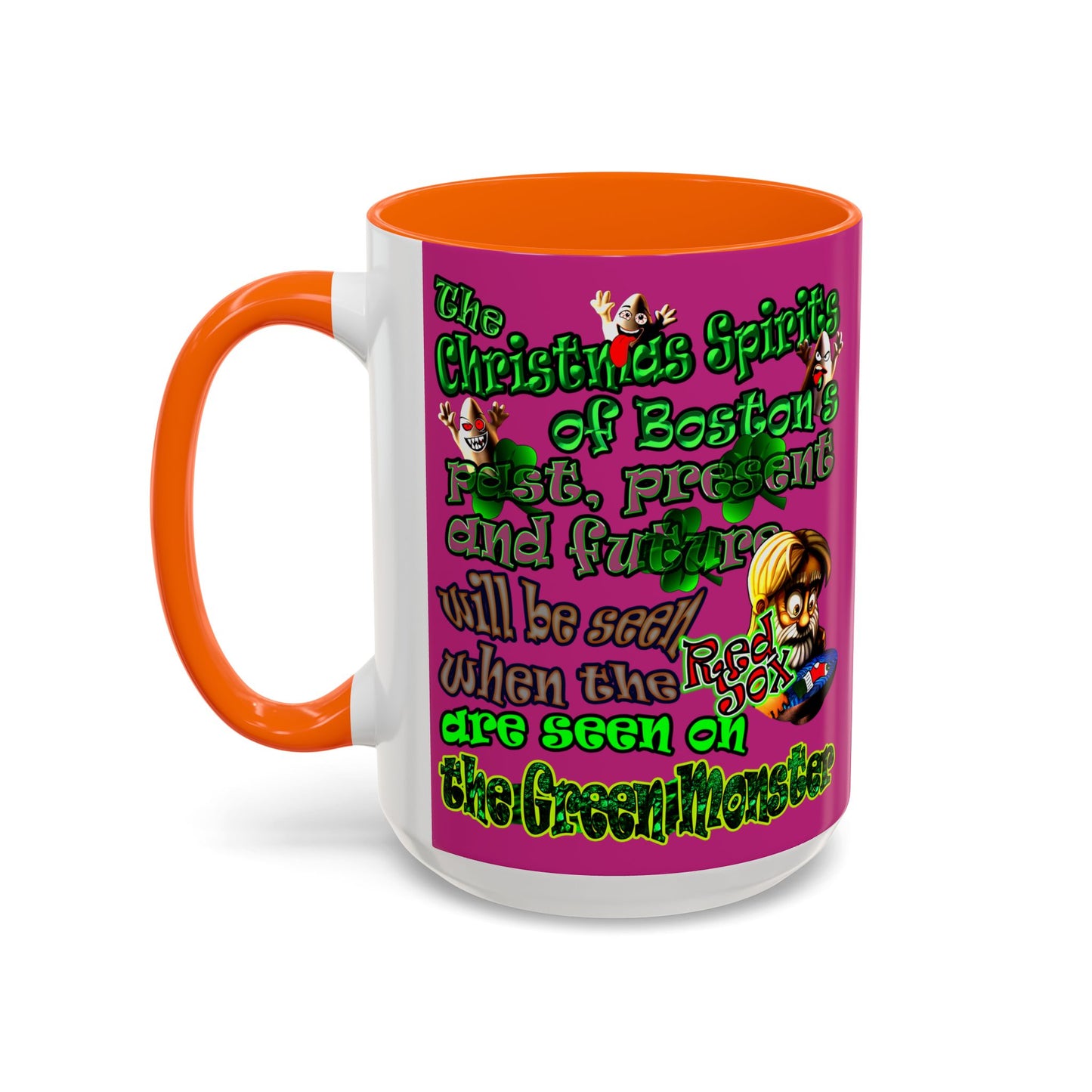 christmas spirits of boston - Accent Mug (pink)